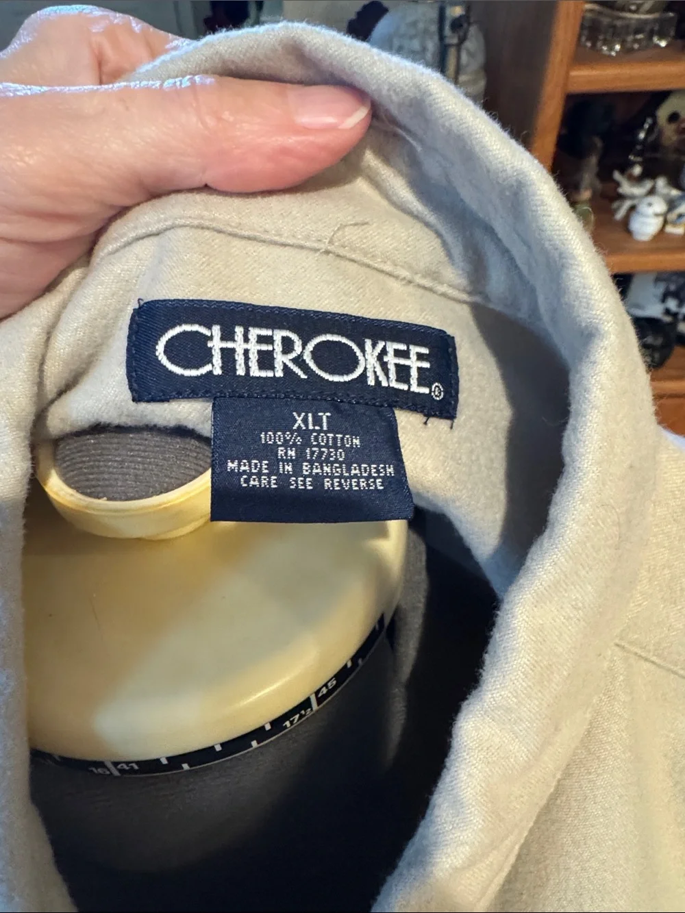 Cherokee Beige Button-Up Shirt Jacket